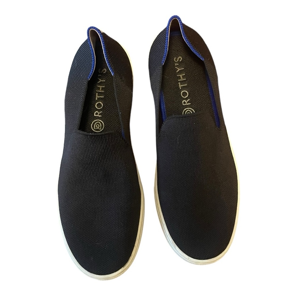 Rothy’s-The Original Slip on Sneaker-Sz 9 Black - Picture 2 of 9